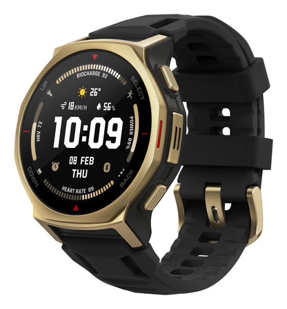Amazfit T-rex 3 Pro 3,35 cm (1.32") AMOLED 44 mm Digital 466 x 466 pixlar Pekskärm Guld Wi-Fi GPS