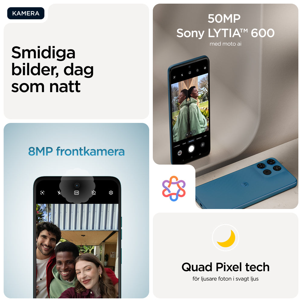 Motorola moto g57 power 17,1 cm (6.72") Dubbla SIM-kort Android 16.0 5G USB Type-C 12 GB 256 GB 7000 mAh Blå