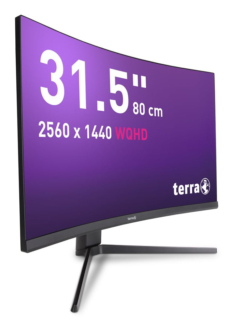 TERRA 3285W platta pc-skärmar 80 cm (31.5") 2560 x 1440 pixlar Wide Quad HD LCD Svart