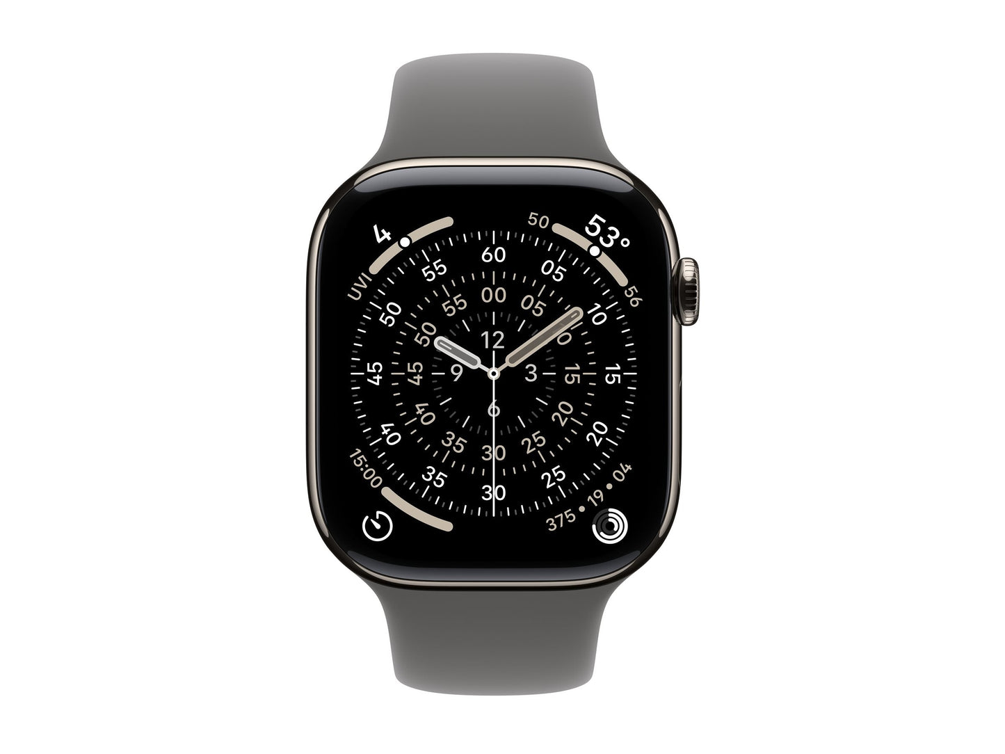Apple Watch Series 11 46mm 5G Naturel Titanium (Grey Rubber Strap M/L)