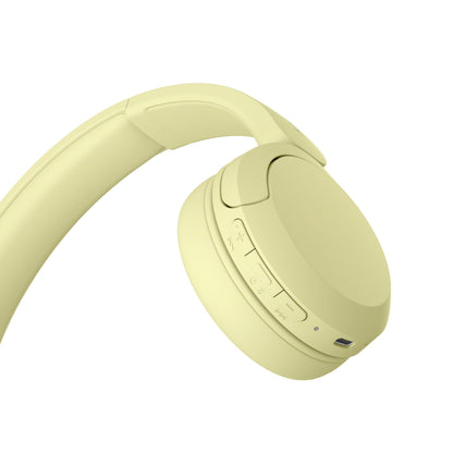 Sony WHCH520Y.CE7 hörlur och headset Trådlös Huvudband Samtal/musik USB Type-C Bluetooth Gul