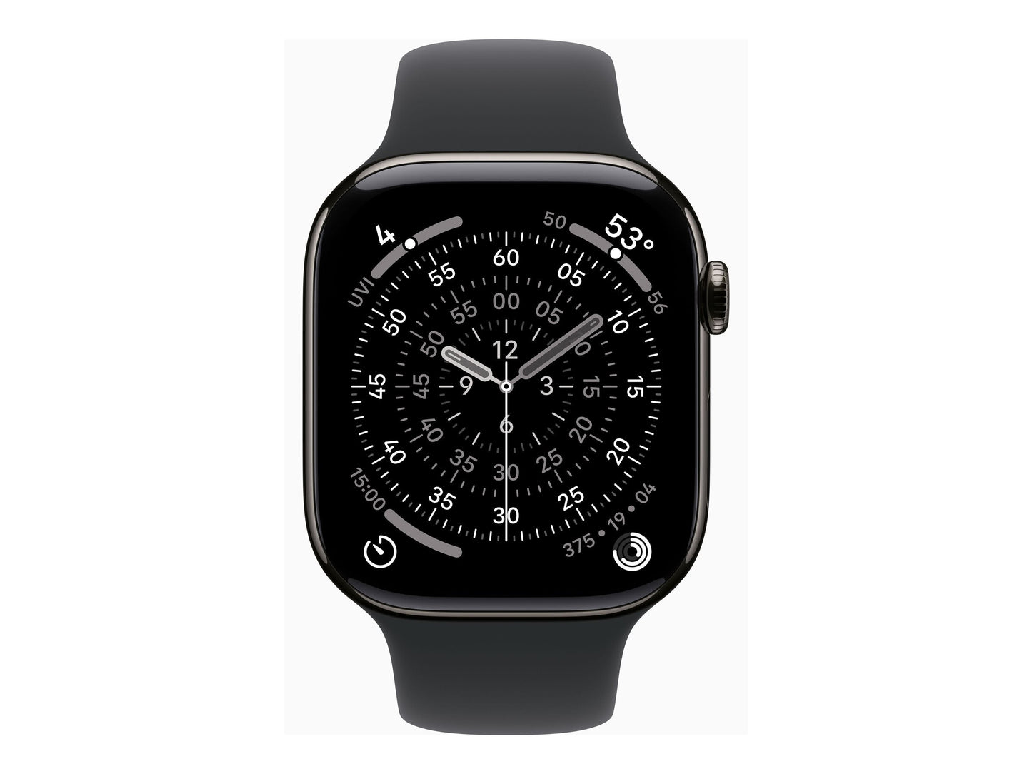 Apple Watch Series 11 46mm 5G Slate Titanium (Black Rubber Strap S/M)