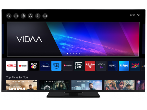 Toshiba 65QV3463DG TV-apparat 165,1 cm (65") 4K Ultra HD Smart-TV Wi-Fi Svart 250 cd/m²