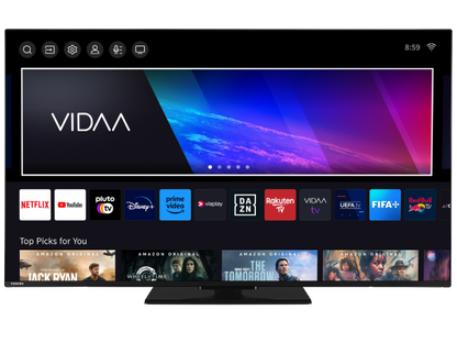Toshiba 65QV3463DG TV-apparat 165,1 cm (65") 4K Ultra HD Smart-TV Wi-Fi Svart 250 cd/m²